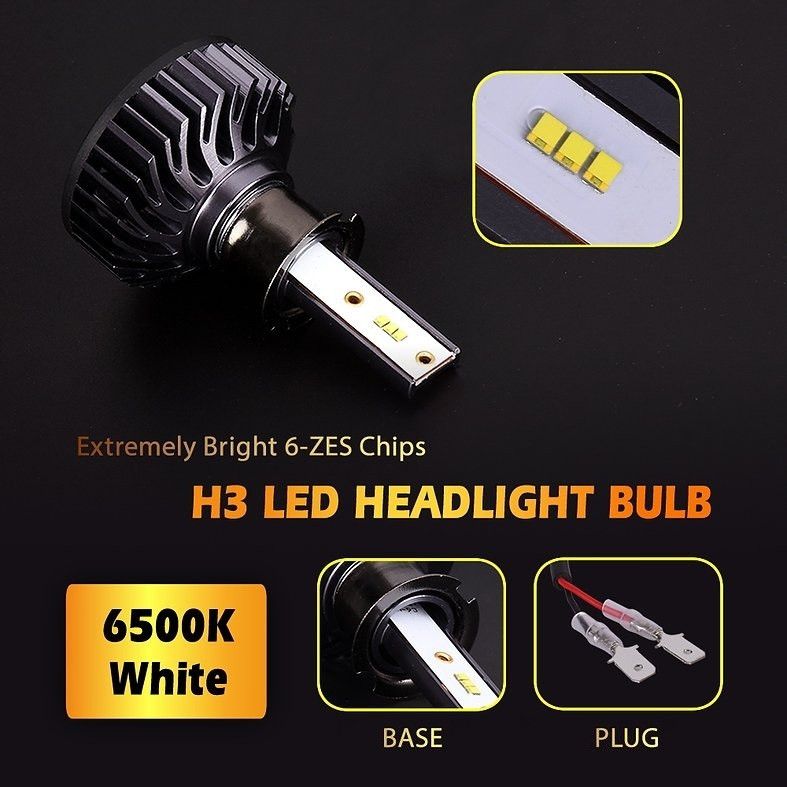 products/691/h3 sijalice led.jpg - H3 SET PHI ZES chip 8000LM - SREDNJE-DUGO-MAGLENKU - Xenon Svetla Beograd